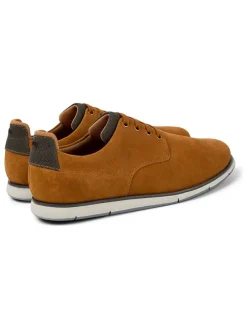 Leren veterschoenen lichtbruin