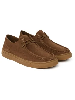 Leren veterschoenen lichtbruin