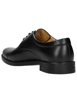 Leren veterschoenen zwart