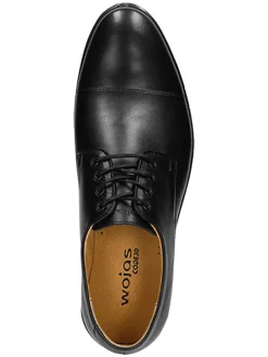 Leren veterschoenen zwart