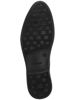 Leren veterschoenen zwart