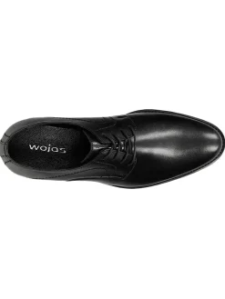 Leren veterschoenen zwart