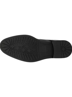 Leren veterschoenen zwart