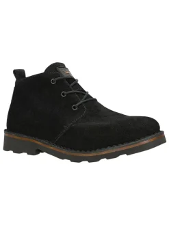 Leren veterschoenen zwart