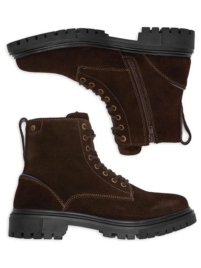 Leren winterboots bruin