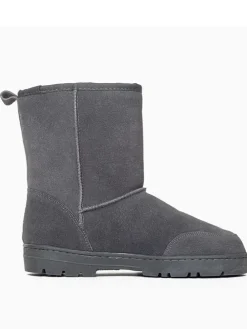 Leren winterboots "Gully" grijs