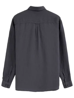 Linnen blouse antraciet
