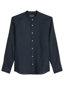 Linnen blouse donkerblauw