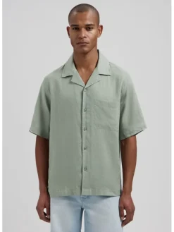 Linnen blouse groen