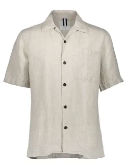 Linnen blouse - Slim fit - lichtgrijs