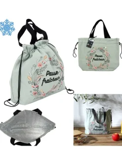 Lunchtas mintgroen - (B)36 x (H)33 x (D)10,5 cm