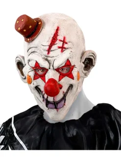 Masker "KILLER CLOWN" wit/rood