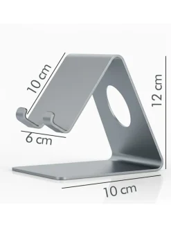 Mobiele telefoonhouder crème - (B)6 x (H)12 x (D)10 cm
