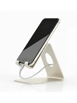 Mobiele telefoonhouder crème - (B)6 x (H)12 x (D)10 cm