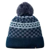 Muts "Pom" donkerblauw/lichtblauw