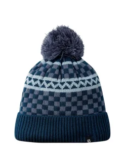 Muts "Pom" donkerblauw/lichtblauw
