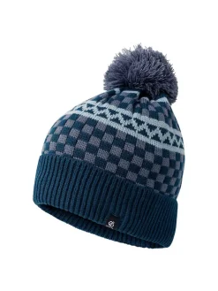 Muts "Pom" donkerblauw/lichtblauw