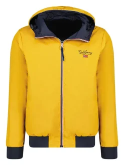 Omkeerbare tussenjas "Arrivial" donkerblauw/geel