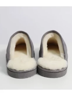 Pantoffels met lamsvacht "Toni" grijs