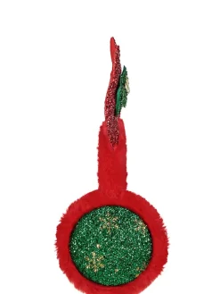 Pluchen oorbeschermers rood/groen