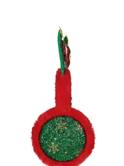 Pluchen oorbeschermers rood/groen