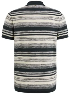 Poloshirt donkerblauw/crème