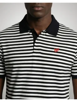 Poloshirt donkerblauw/wit