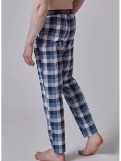 Pyjamabroek blauw/wit