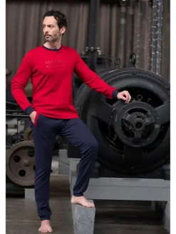 Pyjama rood/donkerblauw