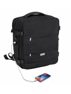 Reis-/businessrugzak zwart - (B)30 x (H)40 x (D)20 cm