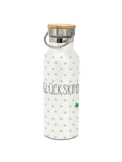 Roestvrijstalen drinkfles "Glückskind" wit - 500 ml
