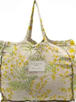Shopper "Mimosa" beige/grijs - (B)42 x (H)36 x (D)7 cm