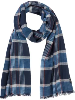 Sjaal blauw/rood