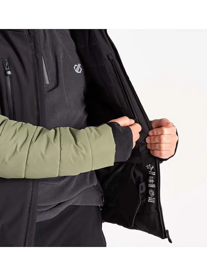 Ski-/snowboardjas "Speed" zwart/kaki