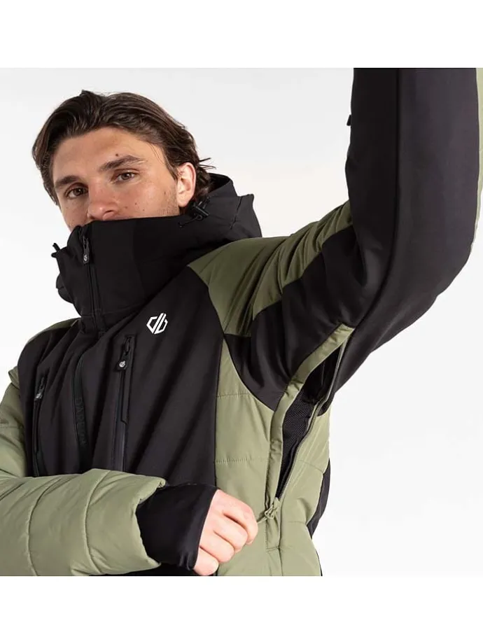 Ski-/snowboardjas "Speed" zwart/kaki