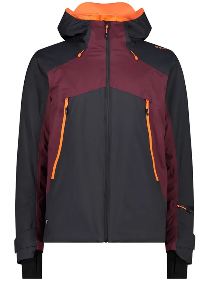 Ski-/snowboardjas zwart/rood