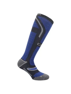 Ski-/snowboardsokken blauw/zwart/grijs