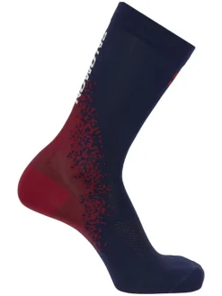 Ski-/snowboardsokken "Gravel Crew" donkerblauw/rood