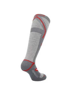 Ski-/snowboardsokken grijs/rood