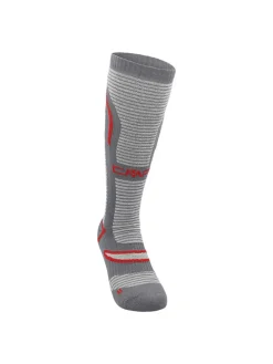 Ski-/snowboardsokken grijs/rood