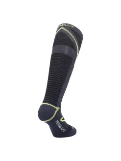 Ski-/snowboardsokken zwart/donkerblauw/geel