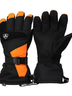 Ski-/snowboardvingerhandschoenen "Mister" zwart/oranje