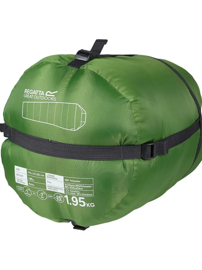 Slaapzak "Montegra 300" groen - (B)210 x (H)75 x (D)35 cm