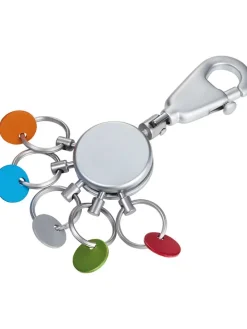 Sleutelhanger zilverkleurig/meerkleurig