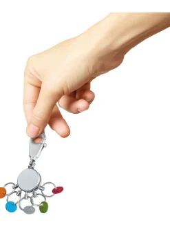 Sleutelhanger zilverkleurig/meerkleurig