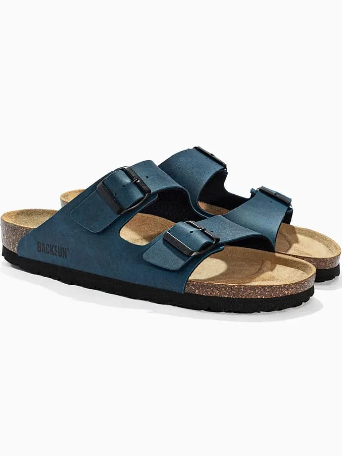 Slippers "Bali" donkerblauw