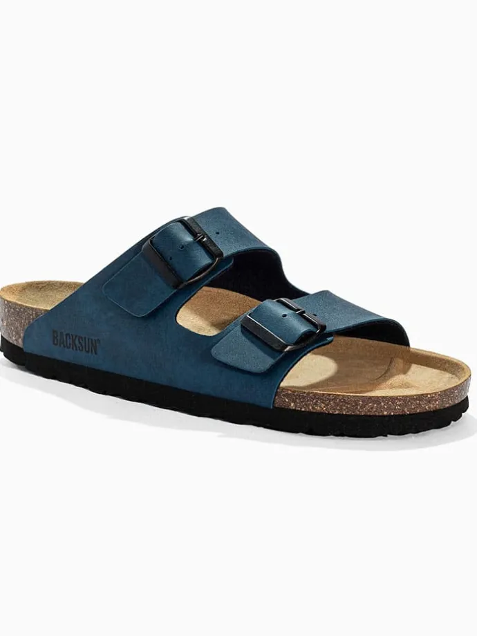 Slippers "Bali" donkerblauw