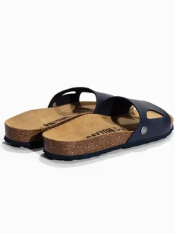 Slippers "Gecko" donkerblauw