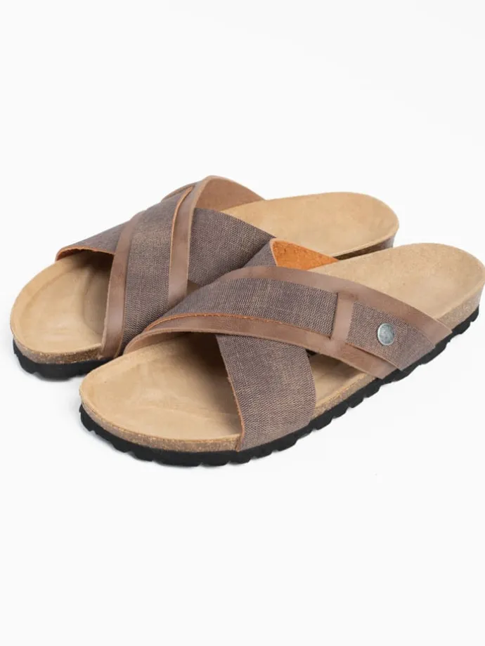 Slippers "Giovani" lichtbruin