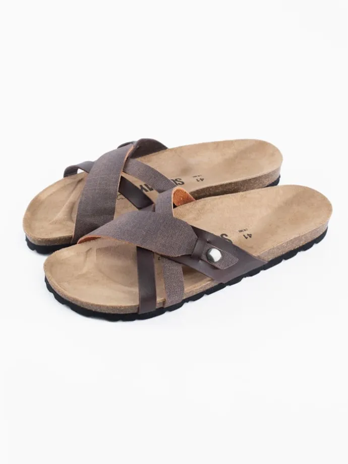 Slippers "Gratien" donkerbruin